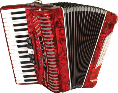 Hohner Hohnica 1305 72 Bass Piano Accordion - Pearl Red