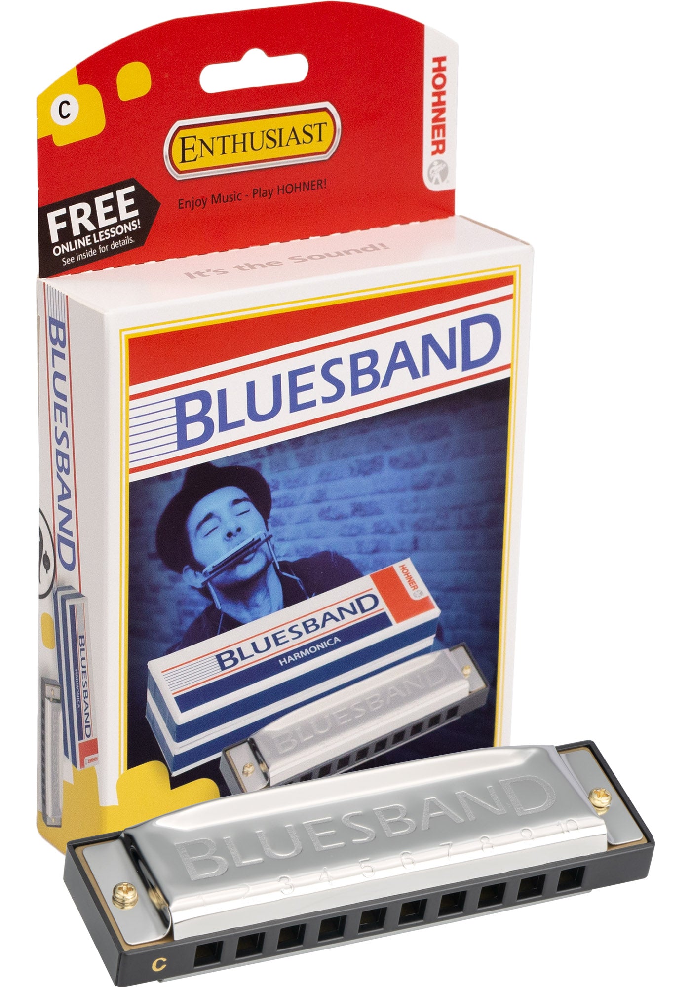 Hohner Blues Band Harmonica - Key of C w/ Key Stickers