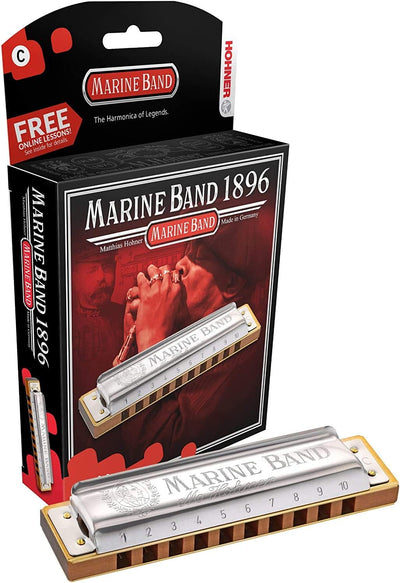 Hohner Marine Band 1896 Harmonica - Key of B Flat