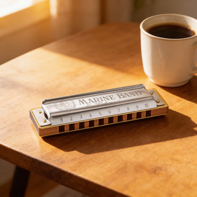 Hohner Marine Band 1896 Harmonica - Key of D w/ Instructional Book