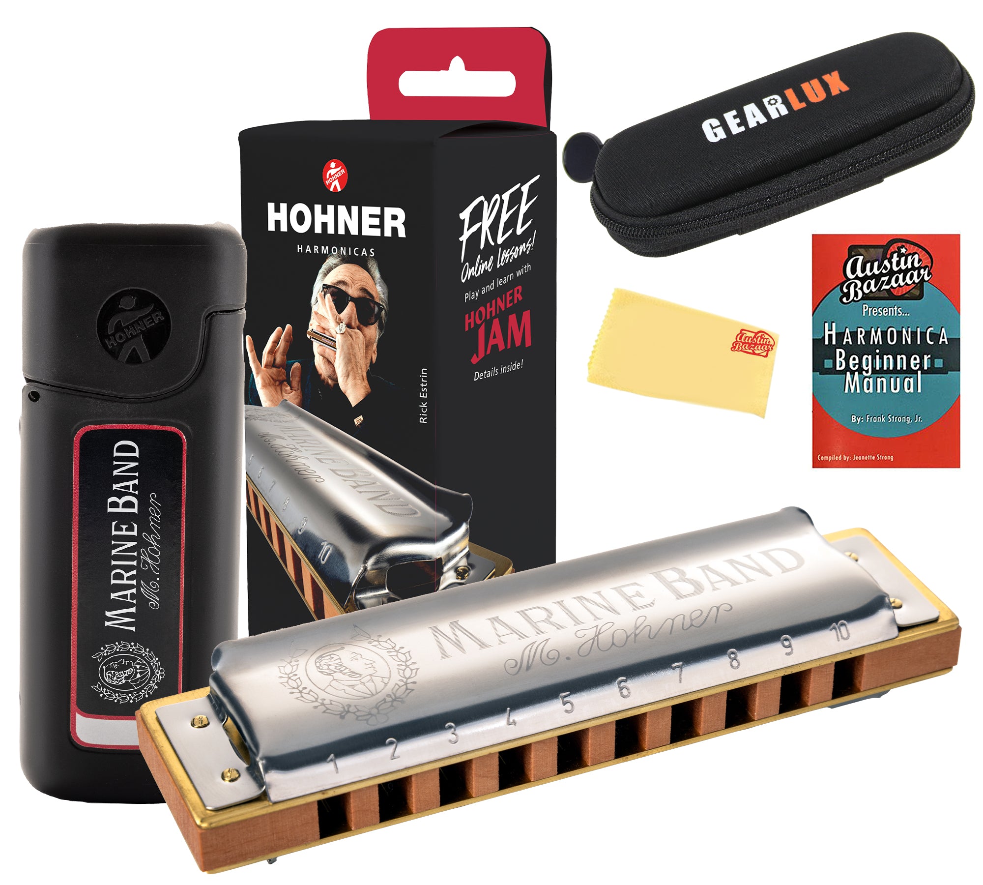 Hohner Marine Band 1896 Harmonica - Key of E Flat w/ Pouch
