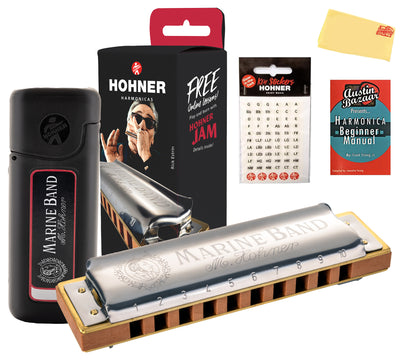 Hohner Marine Band 1896 Harmonica - Key of E Flat w/ Key Stickers