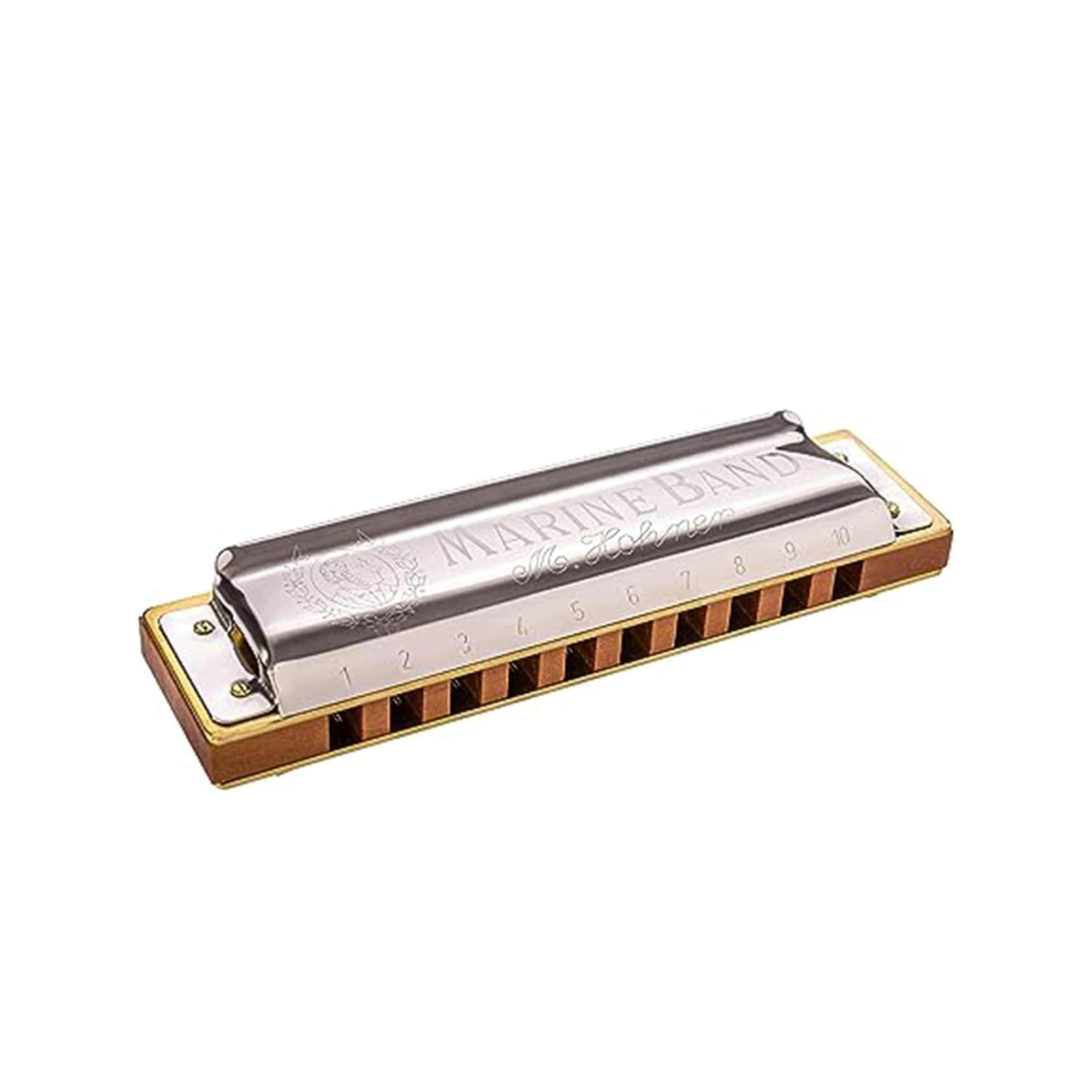 Hohner Marine Band 1896 Harmonica - Key of F Sharp w/ Instructional Manual