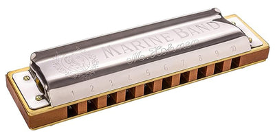 Hohner Marine Band 1896 Harmonica - Key of G Sharp w/ Instructional Manual