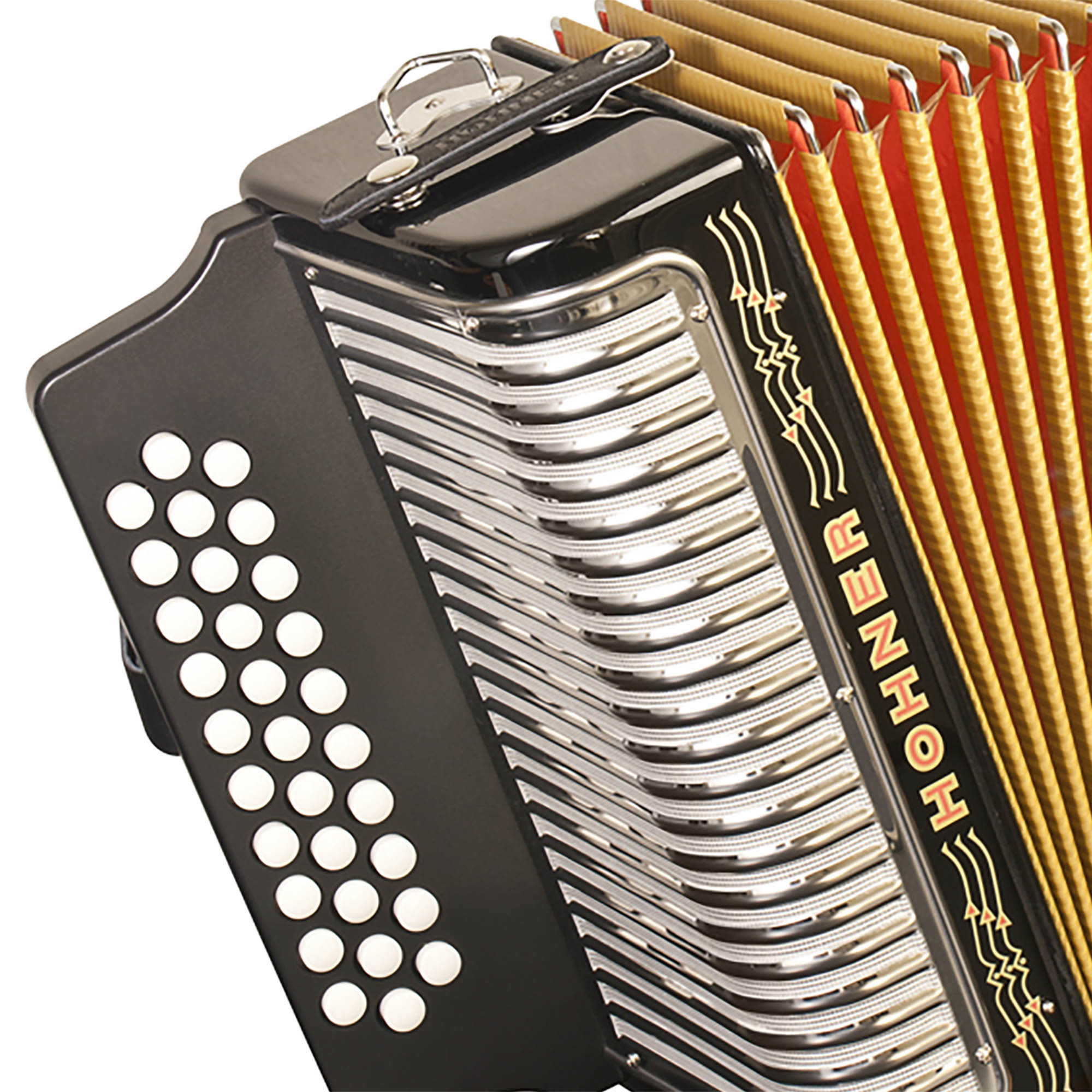 Hohner Corona II F/Bb/Eb Accordion - Black w/ Gig Bag