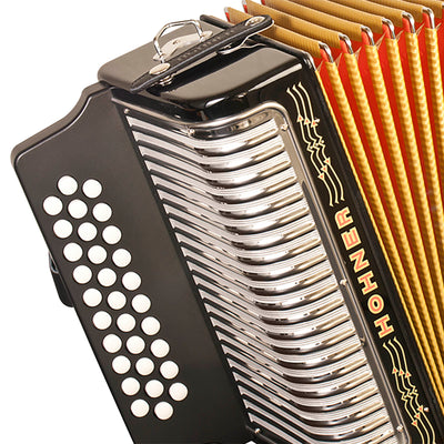 Hohner Corona II F/Bb/Eb Accordion - Black w/ Gig Bag