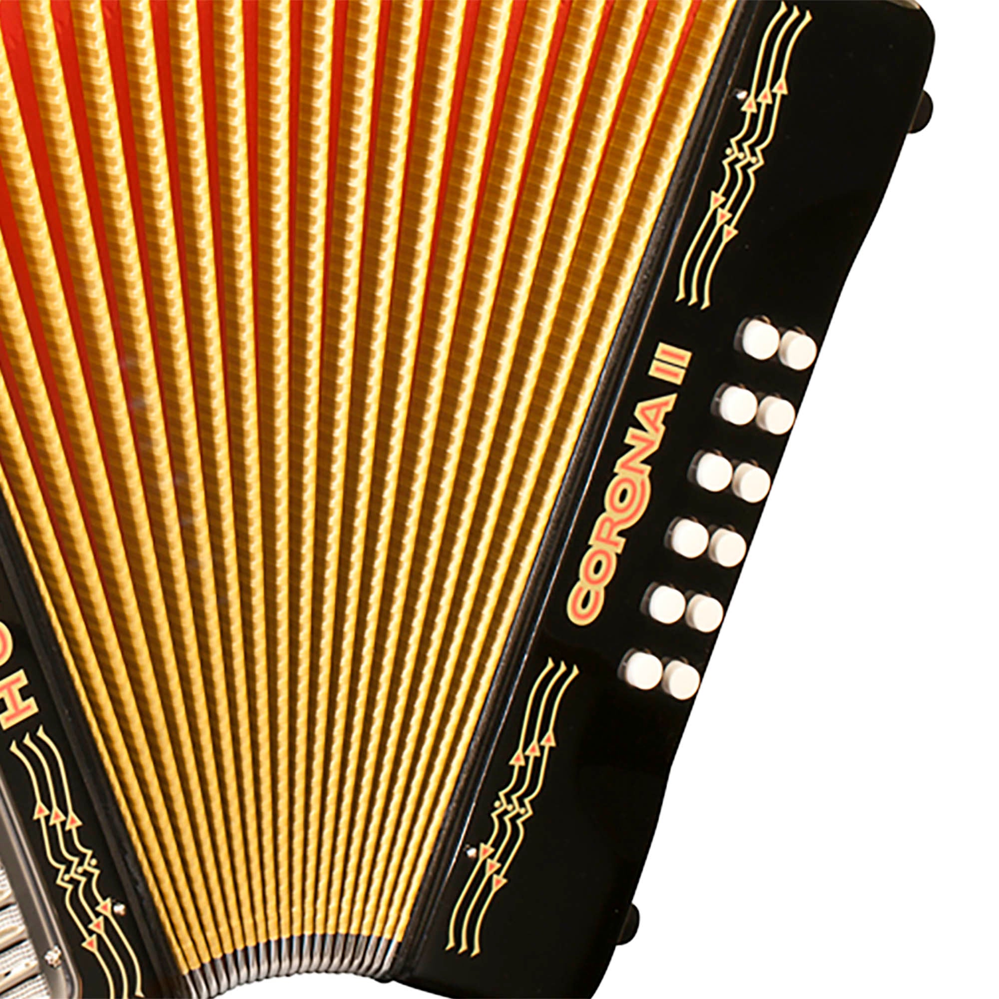 Hohner Corona II F/Bb/Eb Accordion - Black w/ Gig Bag