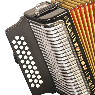 Hohner Corona II F/Bb/Eb Accordion - Black w/ Hard Case