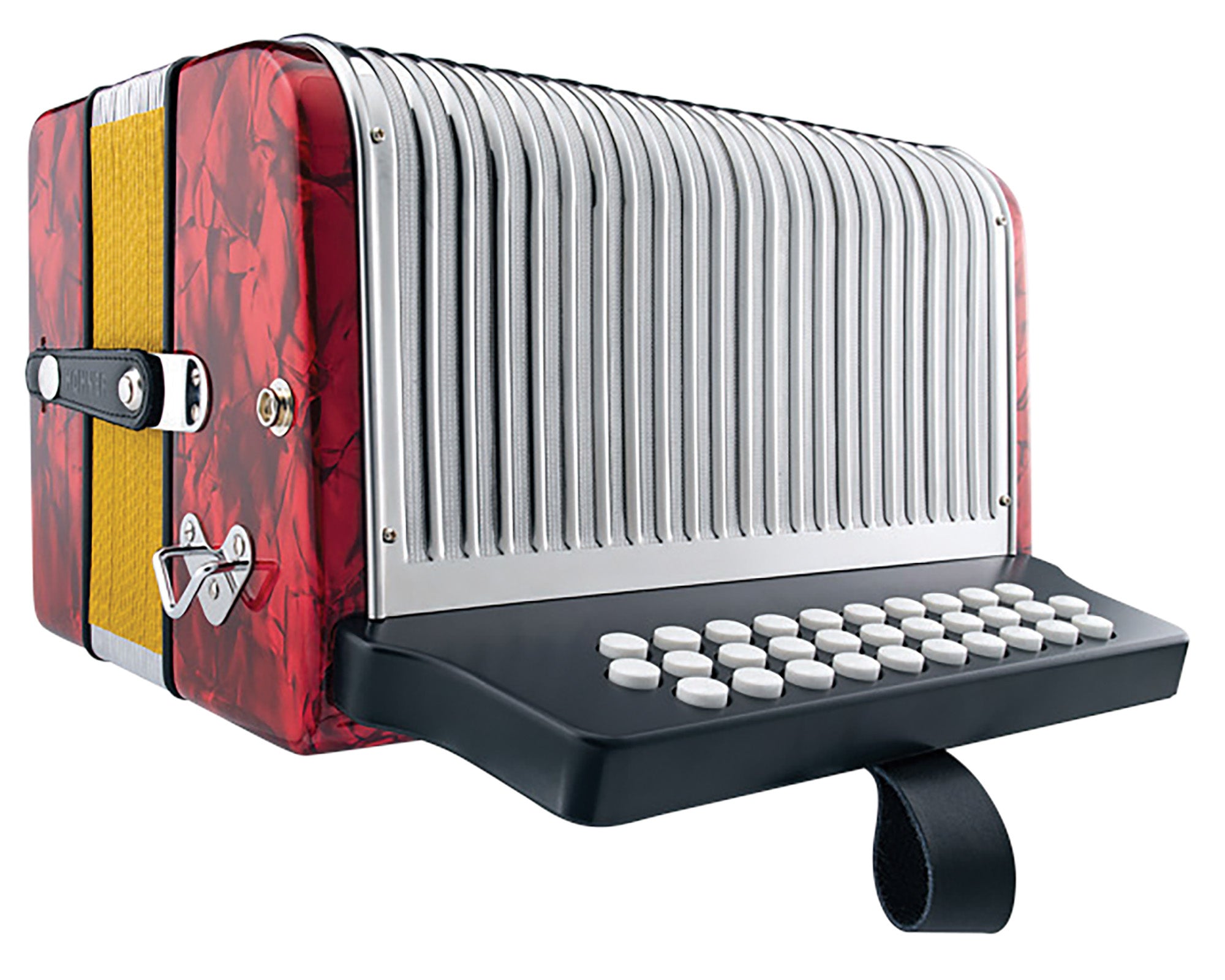 Hohner Corona II F/Bb/Eb Accordion - Pearl Red w/ Gig Bag