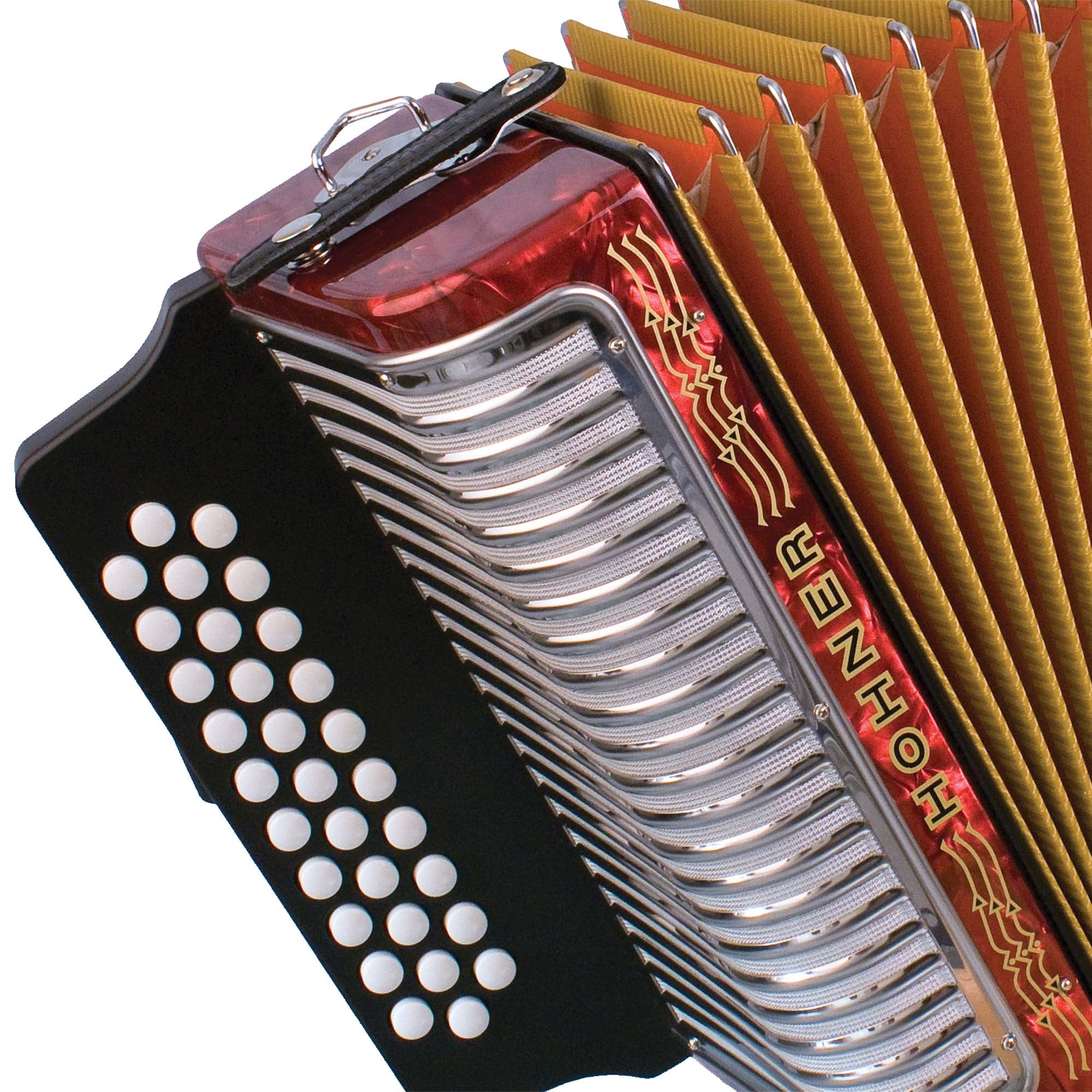 Hohner Corona II F/Bb/Eb Accordion - Pearl Red w/ Hard Case
