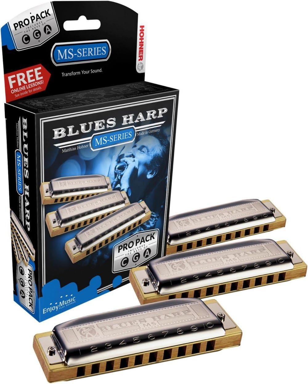 Hohner 532 Blues Harp Pro Pack