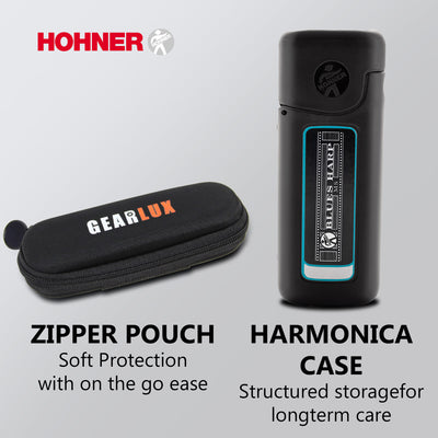 Hohner 532 Blues Harp MS Harmonica - Key of C w/ Beginner Manual