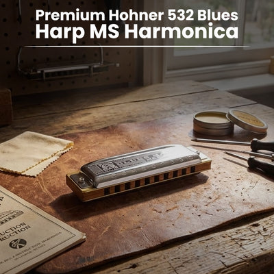 Hohner 532 Blues Harp MS Harmonica - Key of E w/ Key Stickers