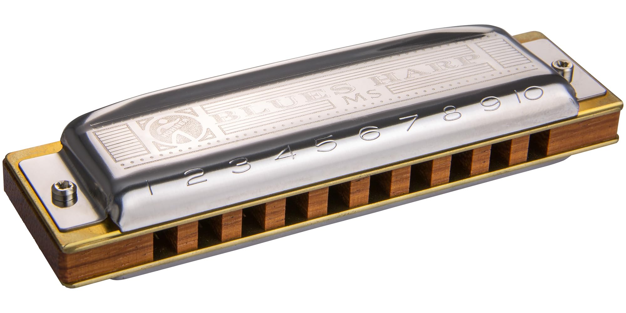 Hohner 532 Blues Harp MS Harmonica - Key of G w/ Beginner Manual