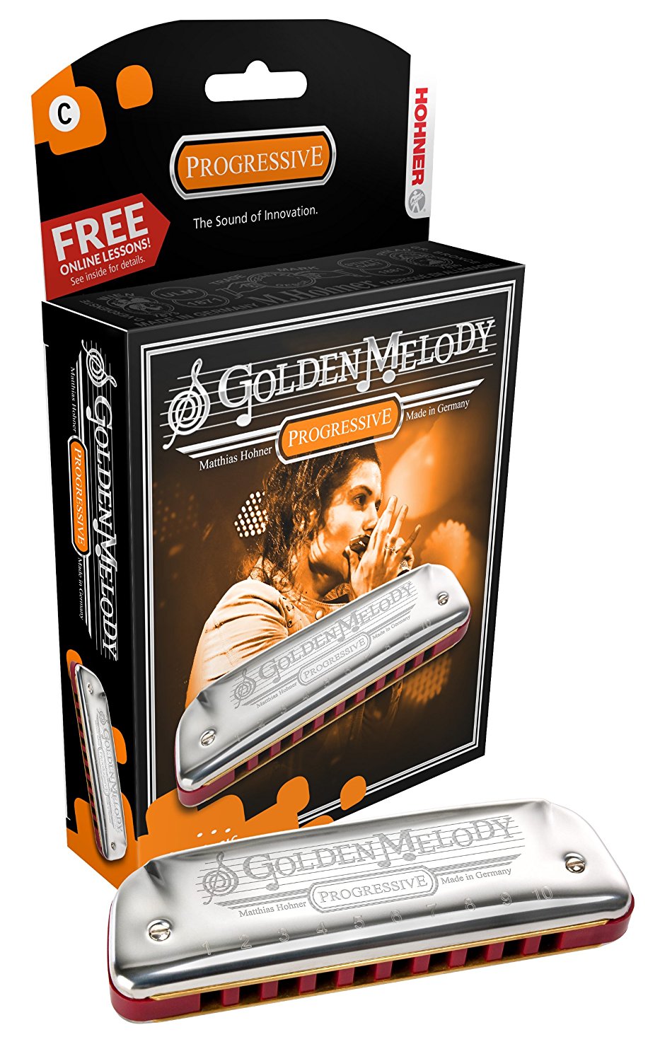 Hohner 544 Golden Melody Harmonica - Key of D