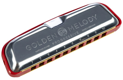 Hohner 544 Golden Melody Harmonica - Key of D w/ Key Stickers