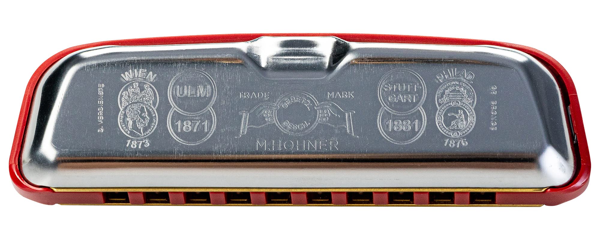 Hohner 544 Golden Melody Harmonica - Key of D w/ Key Stickers