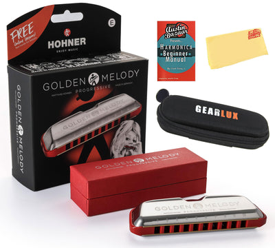 Hohner 544 Golden Melody Harmonica - Key of E w/ Carrying Case