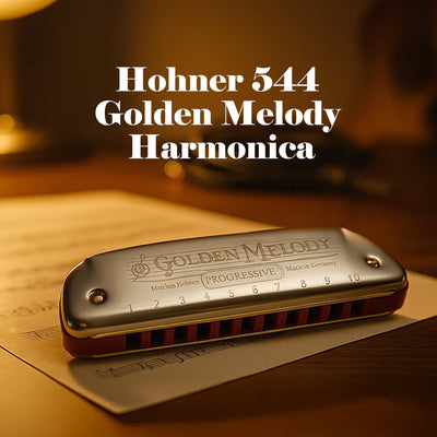 Hohner 544 Golden Melody Harmonica - Key of G w/ Instructional Manual