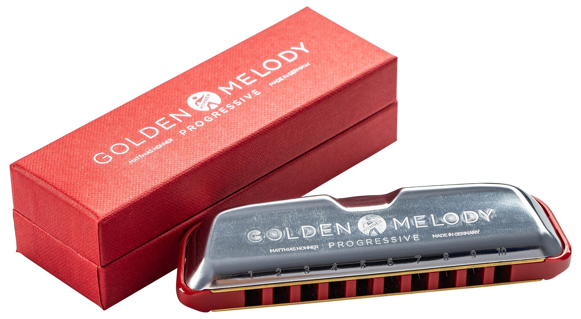 Hohner 544 Golden Melody Harmonica - Key of G w/ Key Stickers
