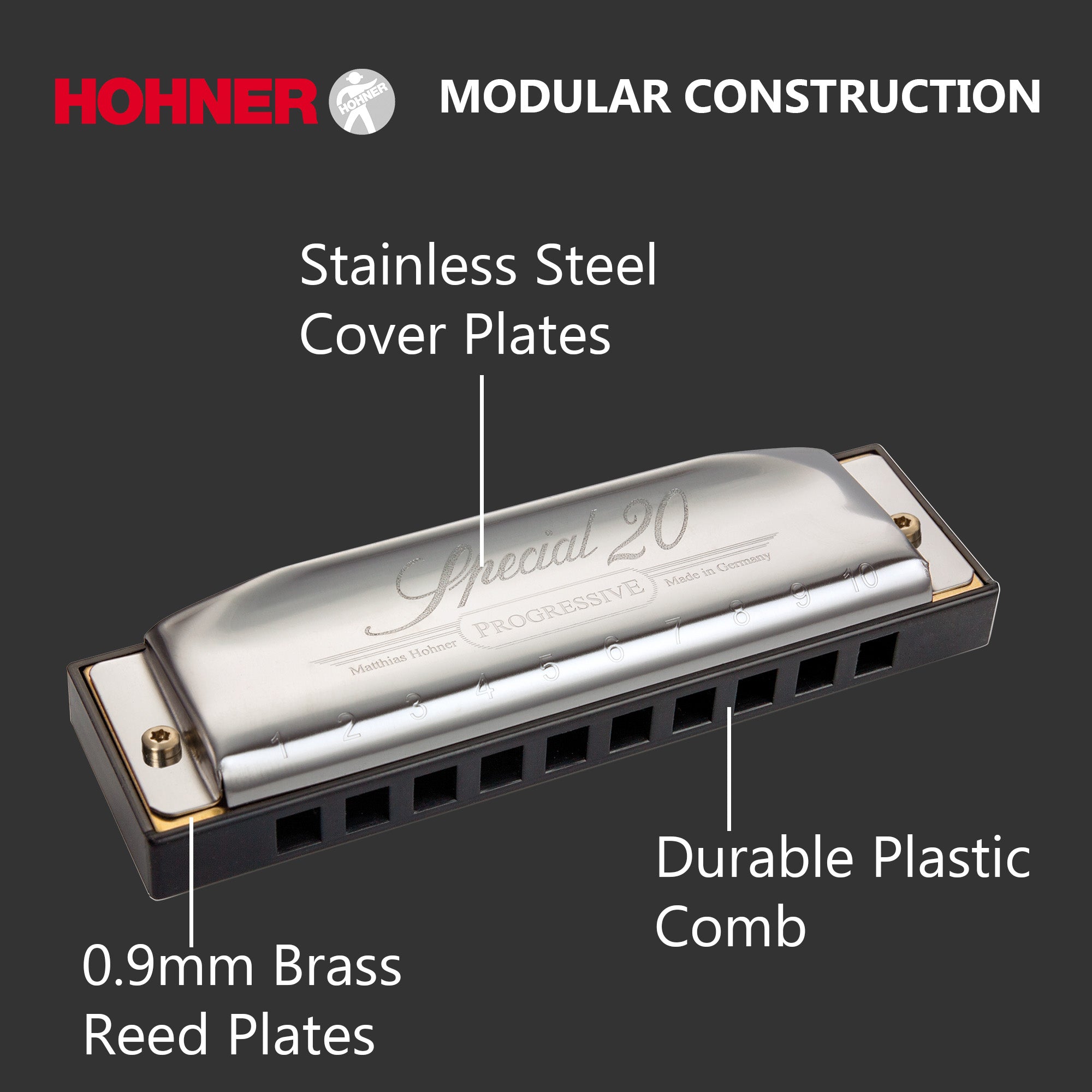 Hohner Special 20 Harmonica - Key of C w/ Zip Pouch