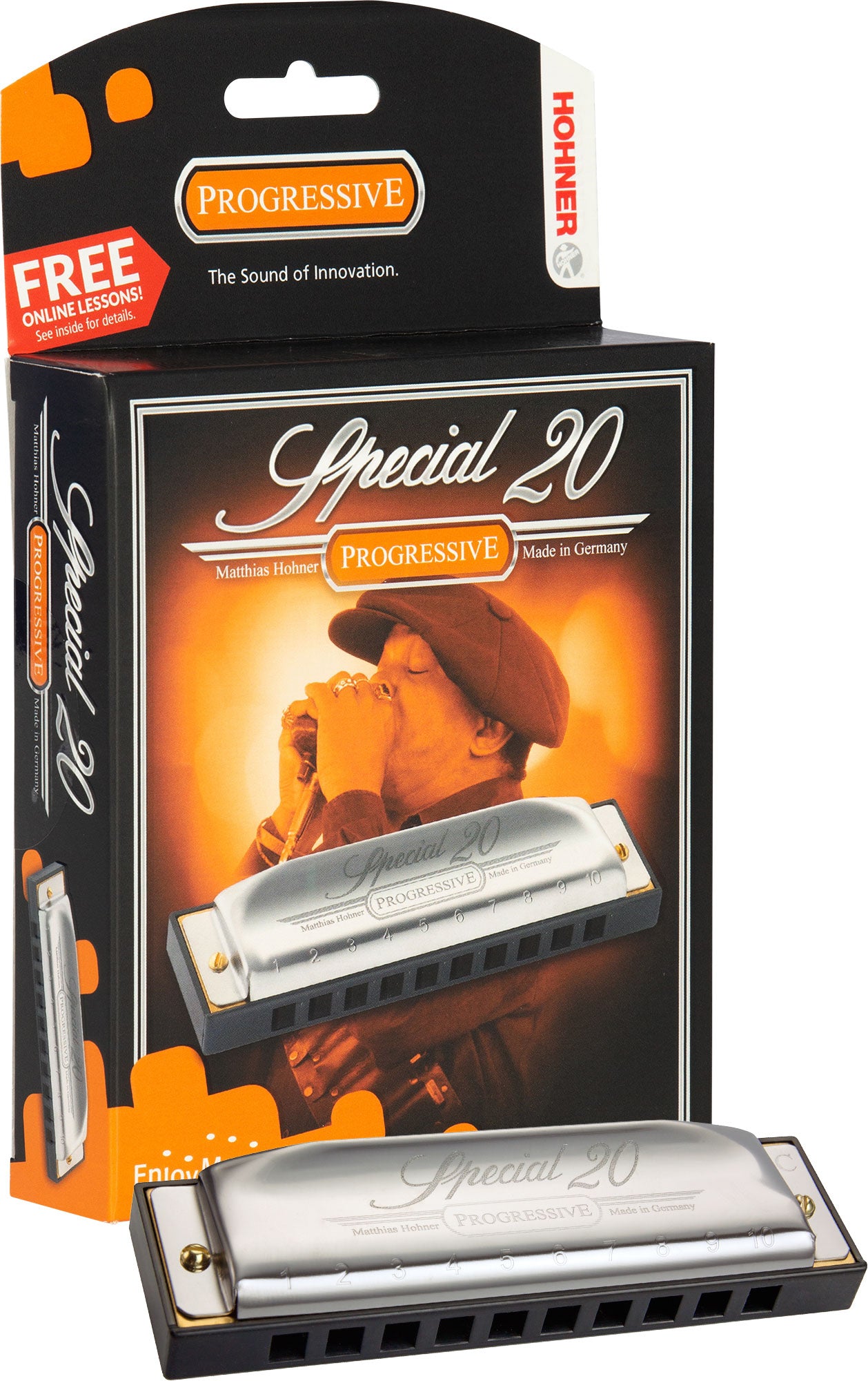Hohner Special 20 Harmonica - Key of C Sharp w/ Instructional Manual