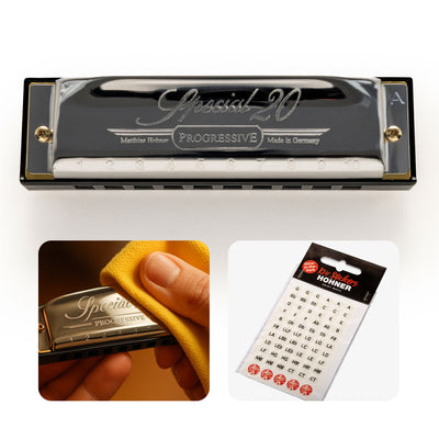 Hohner Special 20 Country Tuned Harmonica - Key of A w/ Key Stickers