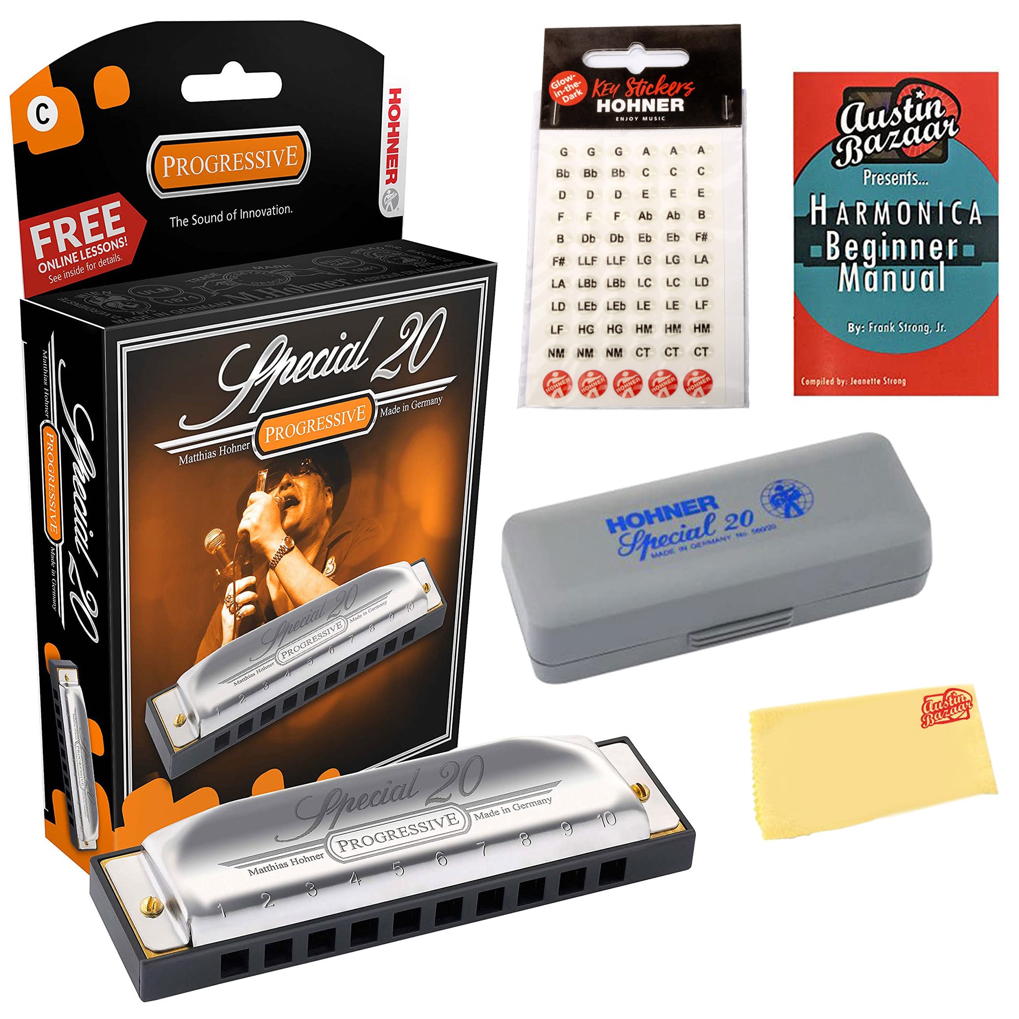 Hohner Special 20 Harmonica - Key of D w/ Key Stickers