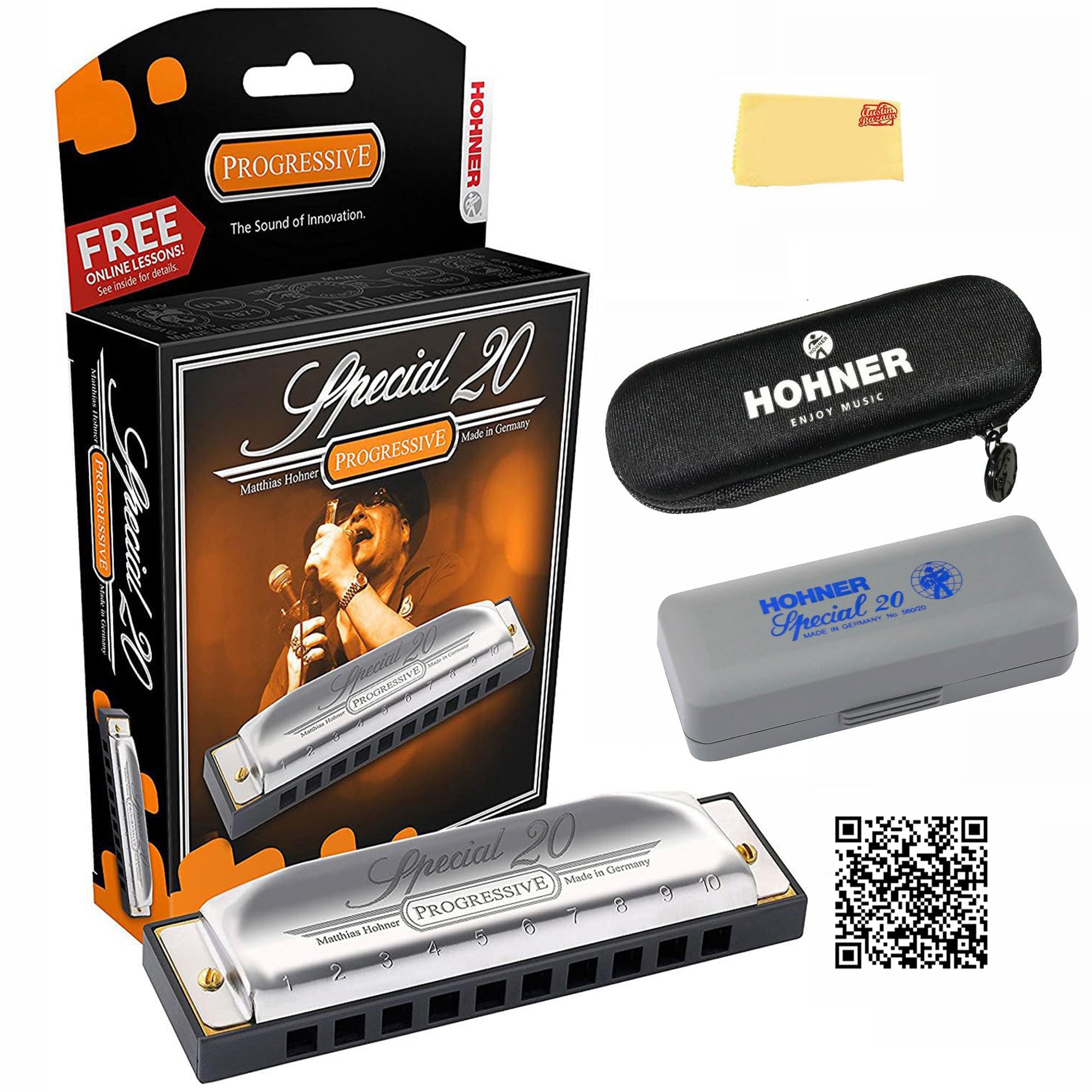 Hohner Special 20 Harmonica - Key of E w/ Instructional Manual
