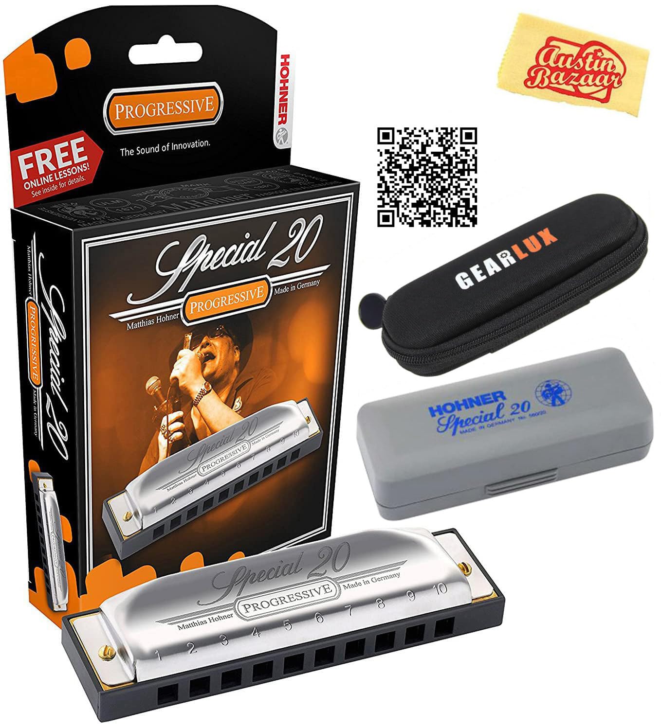 Hohner Special 20 Harmonica - Key of F w/ Instructional Book