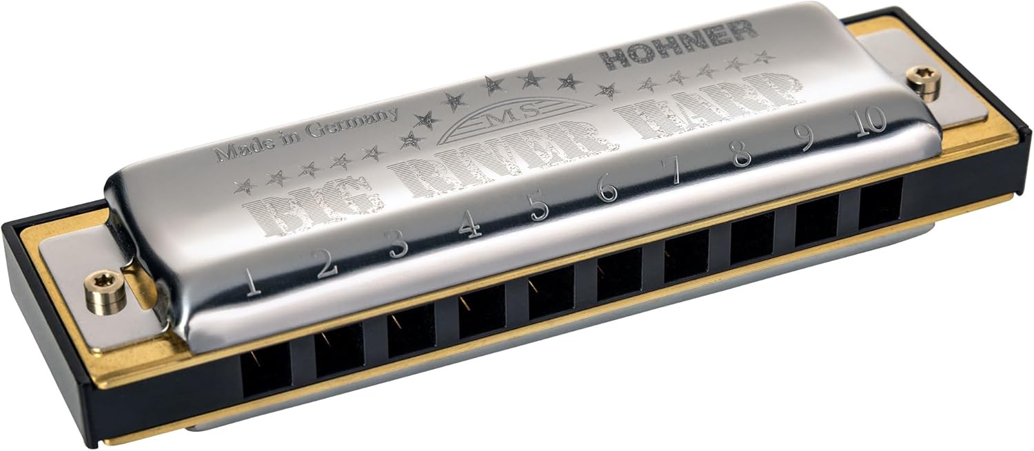 Hohner Big River Harmonica - Key of A w/ Instructional Manual
