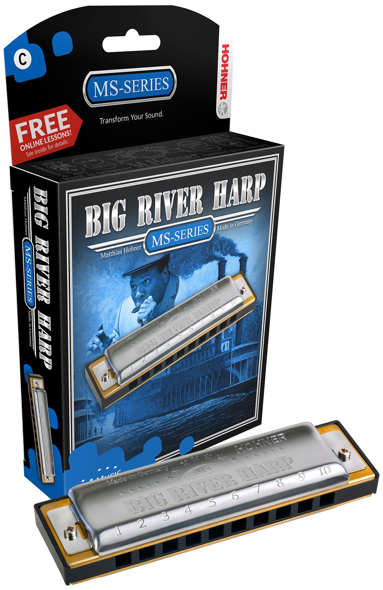 Hohner 590 Big River Harmonica - Key of G