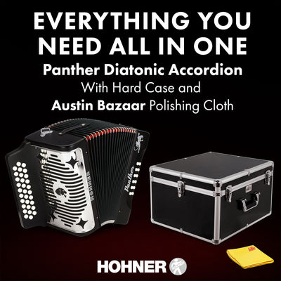 Hohner Panther Diatonic Accordion - Keys G/C/F w/ Hard Case
