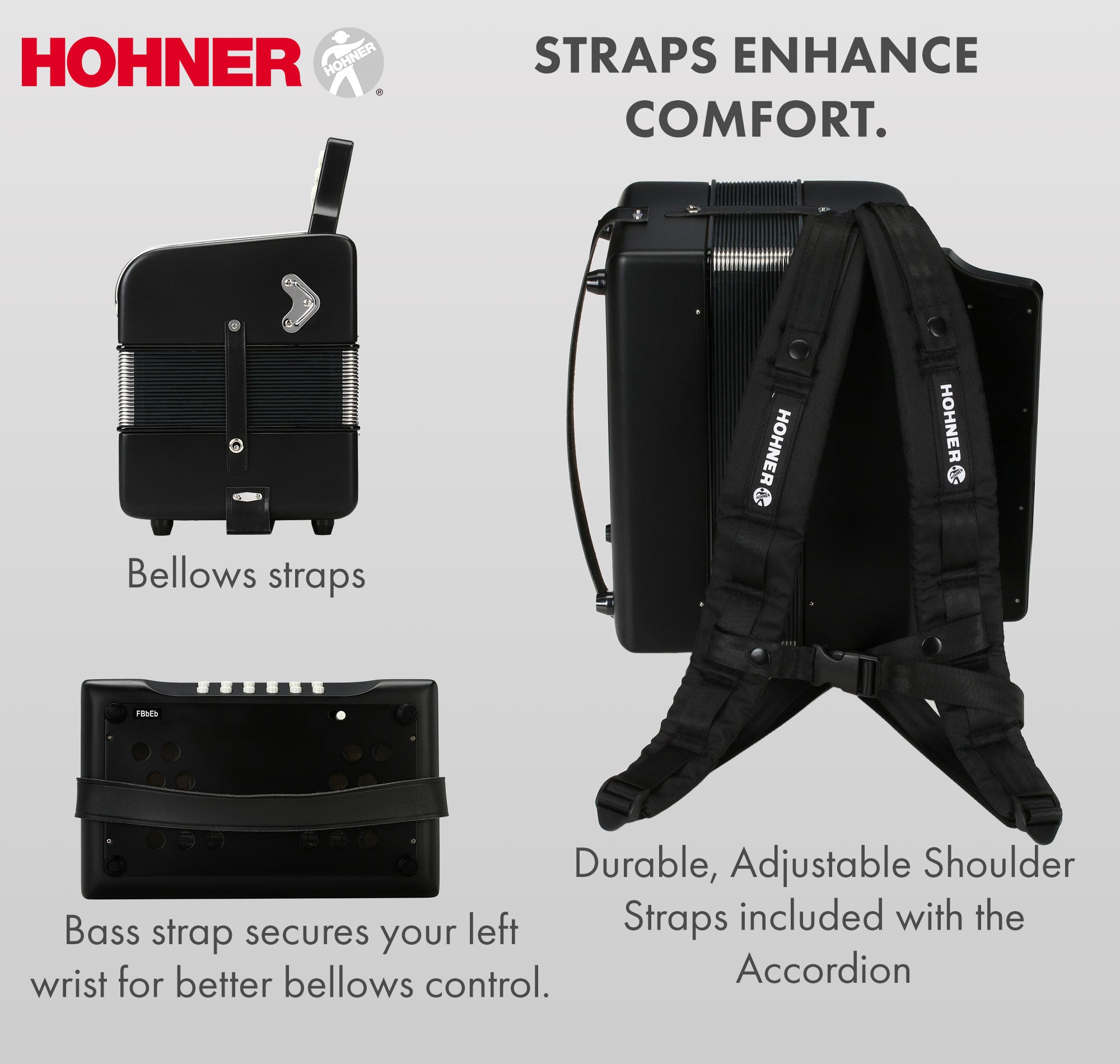 Hohner Panther Diatonic Accordion - Keys G/C/F w/ Hard Case