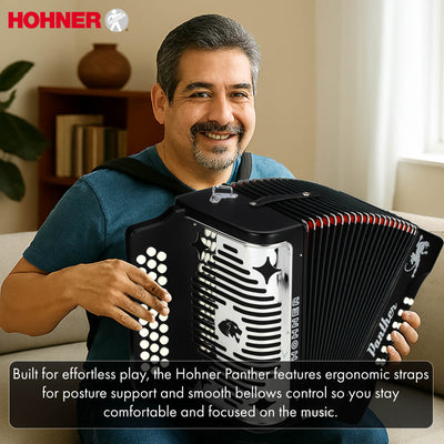 Hohner Panther Diatonic Accordion - Keys G/C/F w/ Hard Case