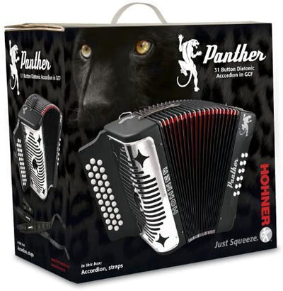 Hohner Panther Diatonic Accordion - Keys G/C/F w/ Road Kit