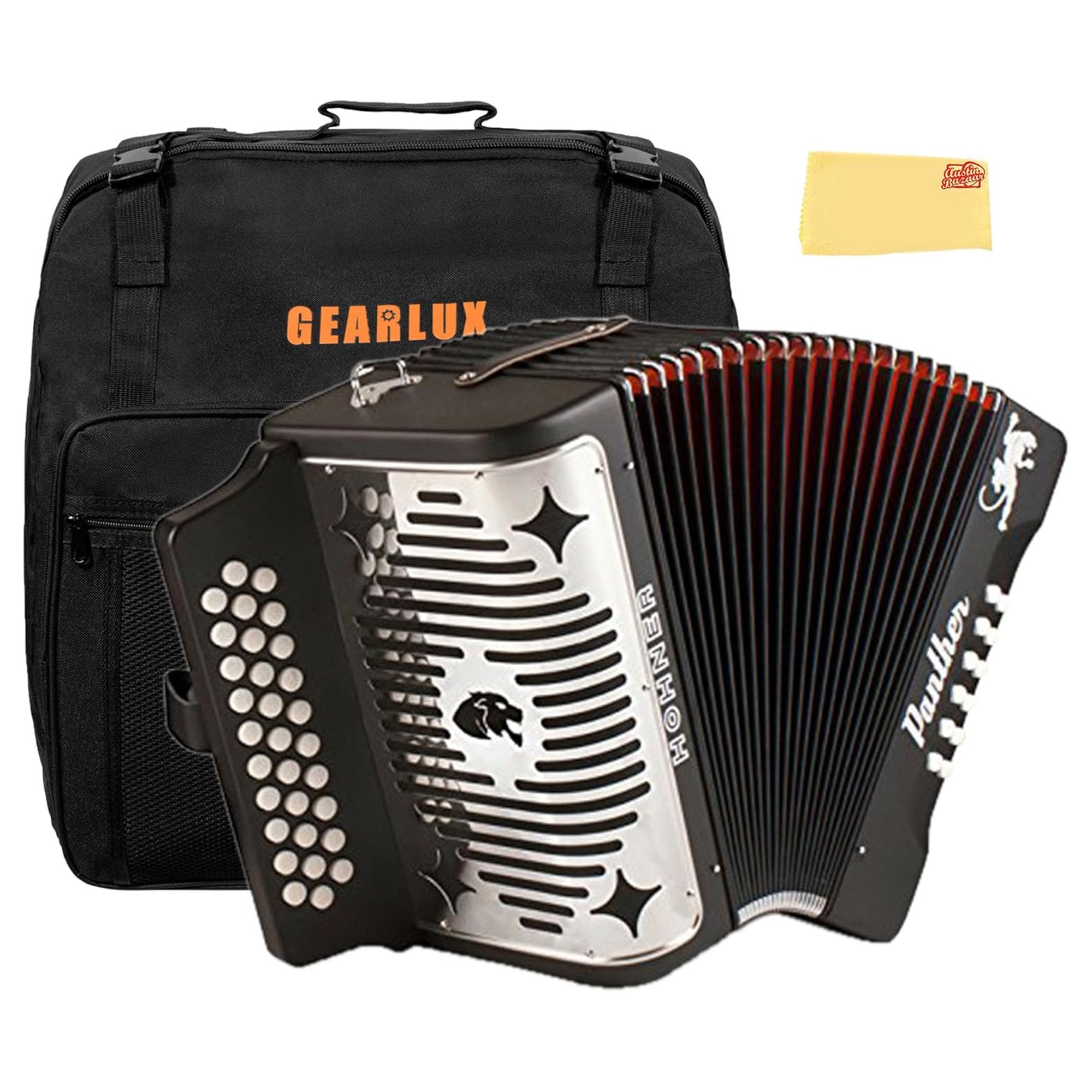 Hohner Panther Diatonic Accordion - Keys G/C/F w/ Gig Bag