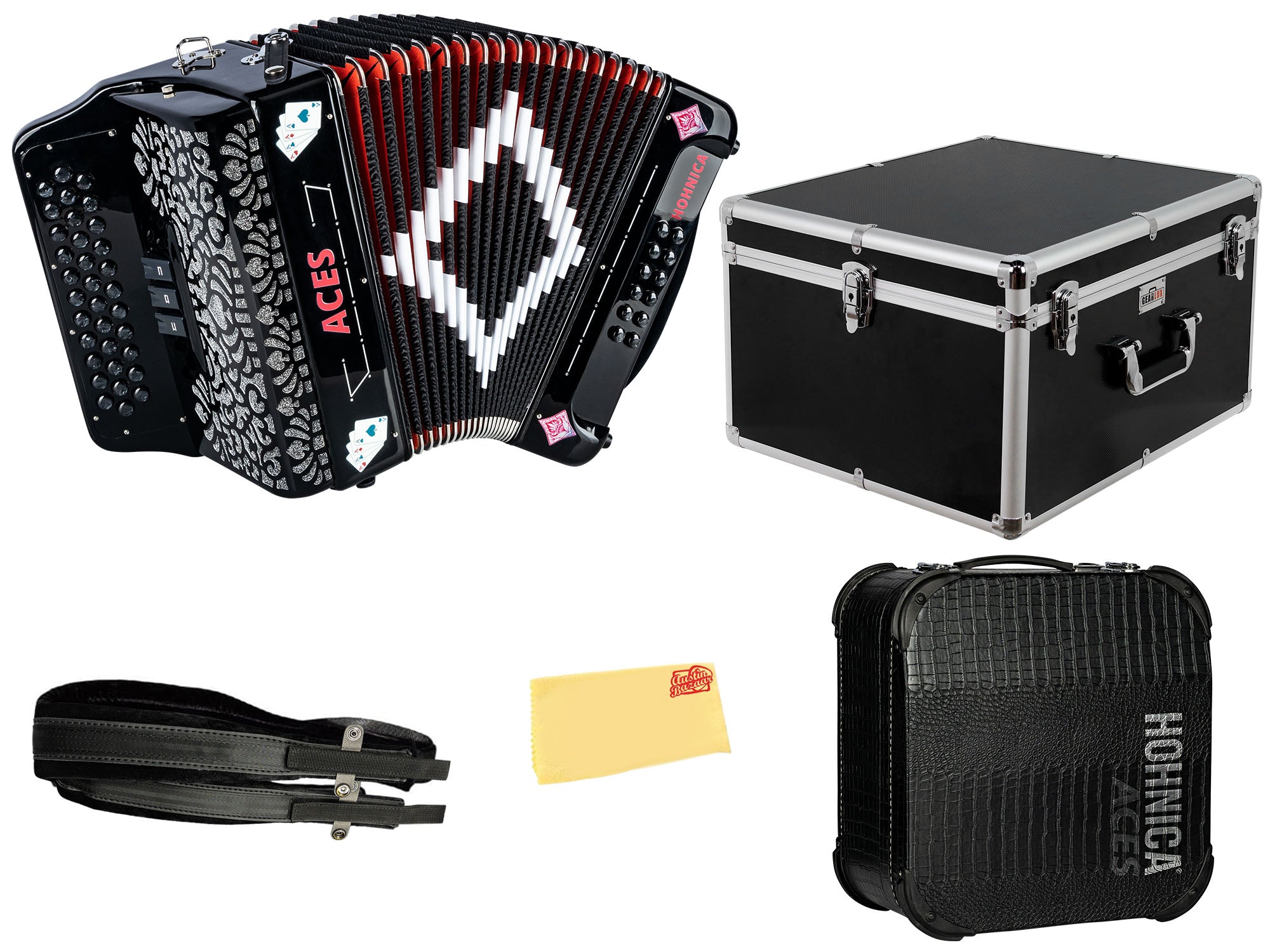 Hohner Hohnica Aces II 34-Button Accordion with 3 Registers - EAD w/ Hard Case