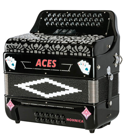 Hohner Hohnica Aces II 34-Button Accordion with 3 Registers - EAD w/ Hard Case