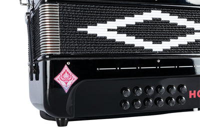 Hohner Hohnica Aces II 34-Button Accordion with 3 Registers - EAD w/ Hard Case