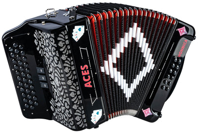 Hohner Hohnica Aces II 34-Button Accordion with 3 Registers - FBbEb w/ Gig Bag