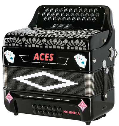 Hohner Hohnica Aces II 34-Button Accordion with 3 Registers - FBbEb w/ Gig Bag