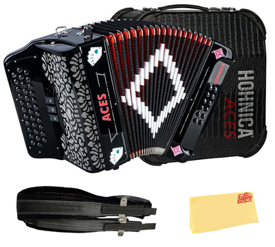 Hohner Hohnica Aces II 34-Button Accordion with 3 Registers - GCF w/ Gig Bag