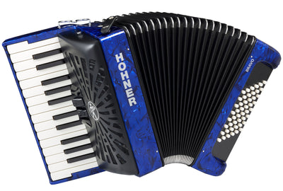 Hohner Bravo II 48 Chromatic Piano Key Accordion - Blue