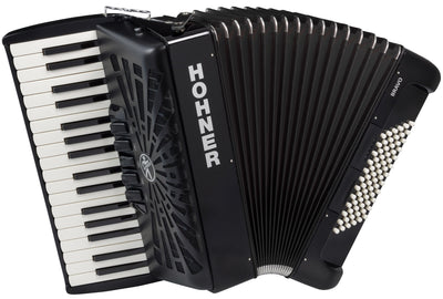 Hohner Bravo III 72 Chromatic Piano Key Accordion - Black