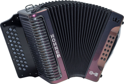 Hohner Corona C-II F/Bb/Eb Accordion - Red to Gold w/ Gig Bag