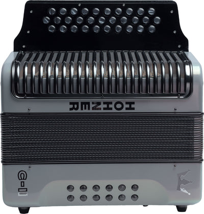 Hohner Corona C-II F/Bb/Eb Accordion - Silver Rainbow