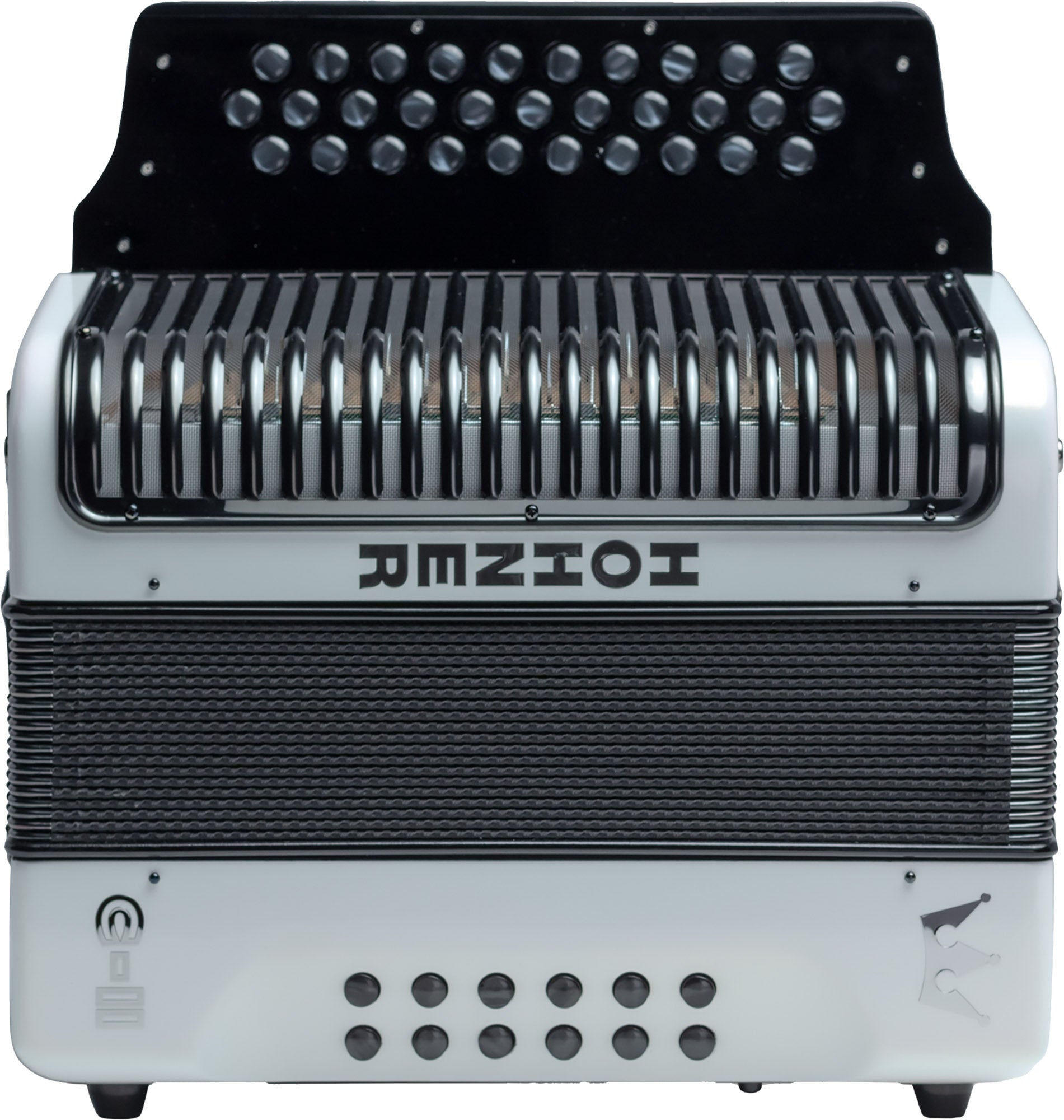 Hohner Corona C-II F/Bb/Eb Accordion - White Rainbow