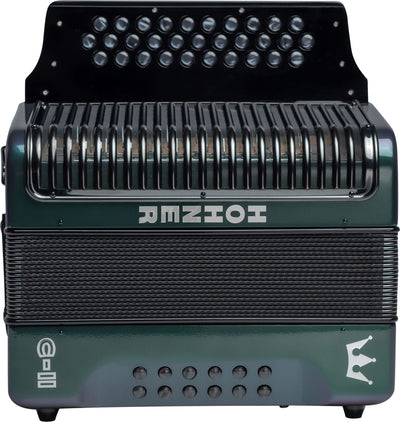 Hohner Corona C-II G/C/F Accordion - Green to Gold