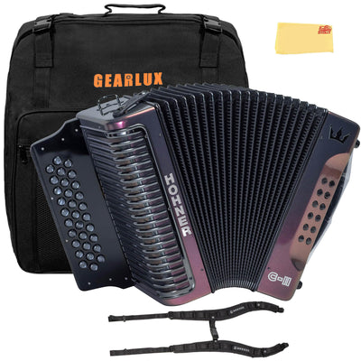 Hohner Corona C-II G/C/F Accordion - Red to Gold w/ Gig Bag